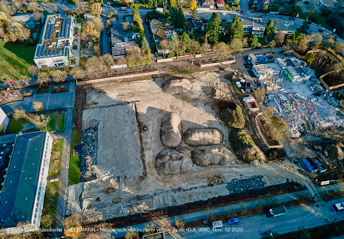 12.11.2020 - Baustelle der neuen Grundschule am Karl-Marx-Ring in Neuperlach